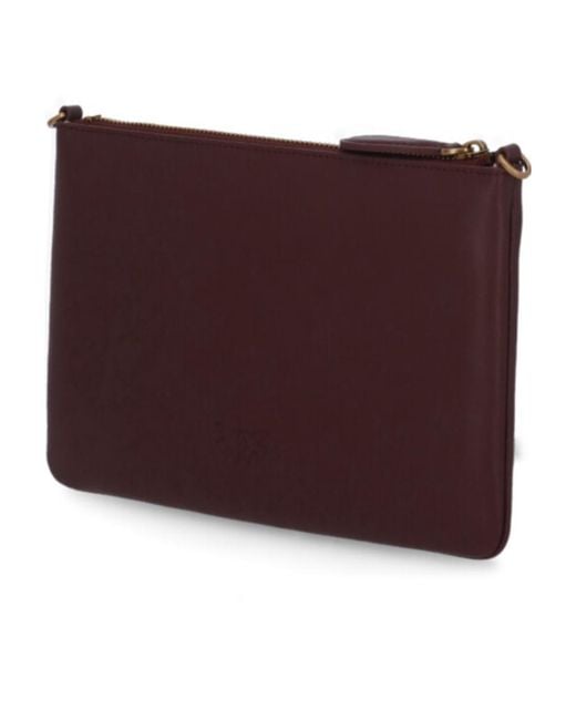 Pinko Purple Classic Flat Love Simply Crossbody Bag