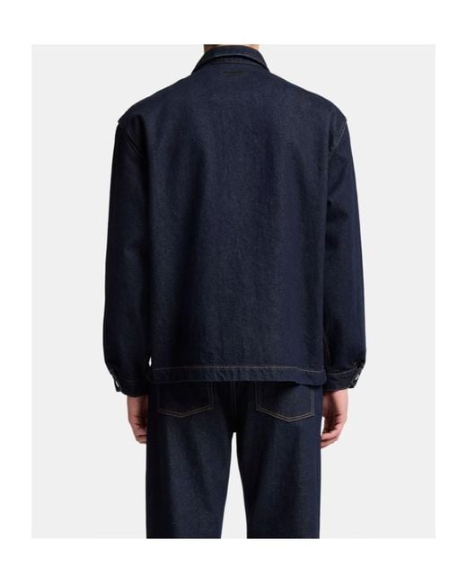 7 For All Mankind Blue Shirt-Style Denim Jacket for men