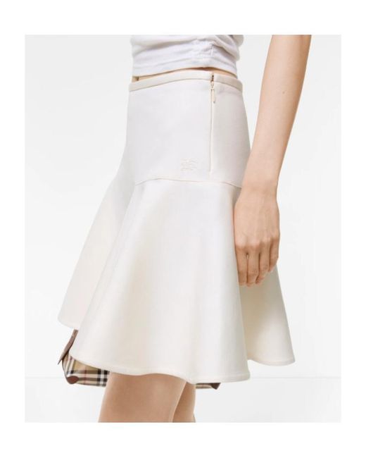Burberry Natural Fit-And-Flare Cotton Mini Skirt