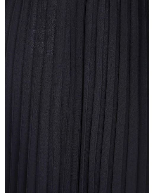 Emporio Armani Blue Georgette Pleated Trousers
