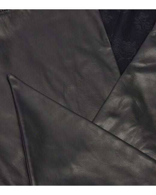 Magda Butrym Black Leather Scarf