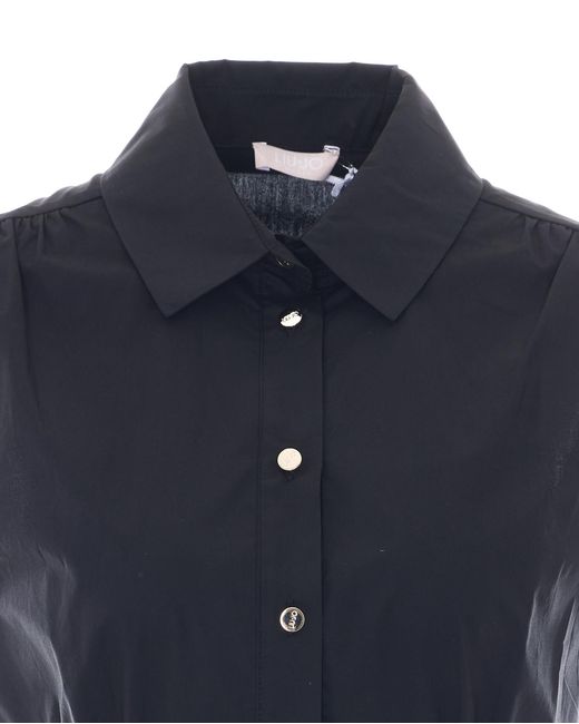 Liu Jo Blue Sleeveless Shirt Dress