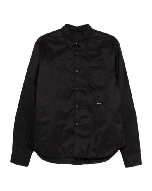 Prada Black Re-Nylon Padded Shirt for men