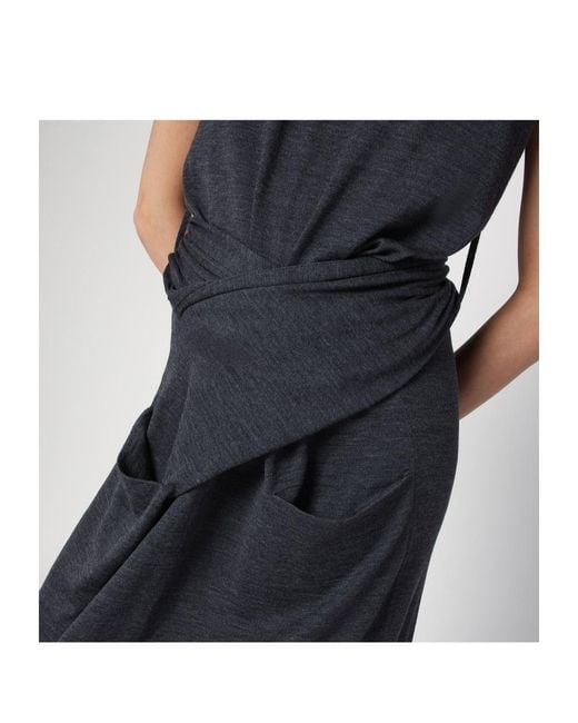 Jil Sander Black Sleeveless Midi Dress