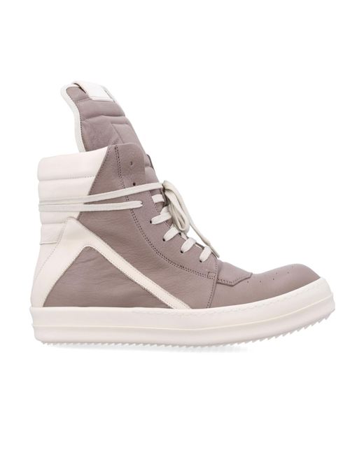 Rick Owens Natural Geobaskets High-Top Casual Shoes for men