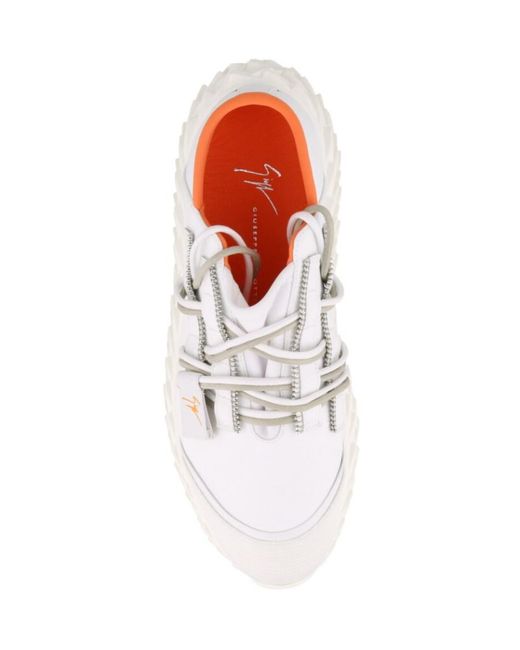 Giuseppe Zanotti White Strap-Up Casual Sneakers for men
