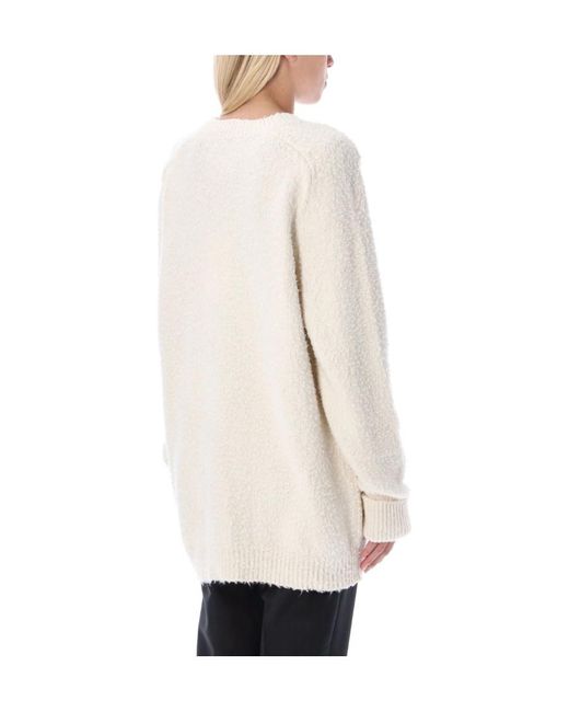 Maison Margiela Natural Oversized Knitted Cardigan