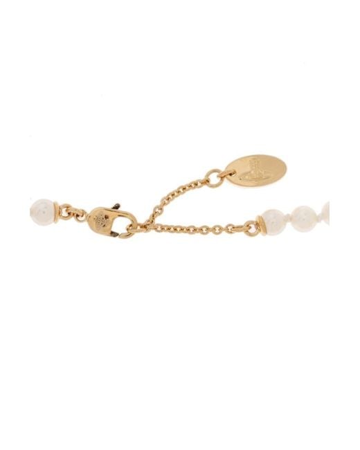 Vivienne Westwood White Claude Embellished Necklace