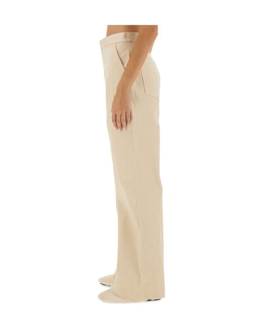 Jil Sander Natural Wide Leg Denim Jeans