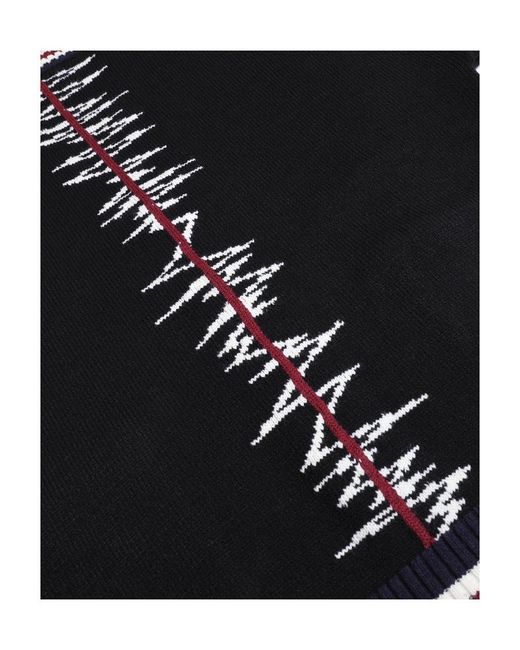 LIU REGALI Black Sonic Jacquard Knitted Cardigan for men