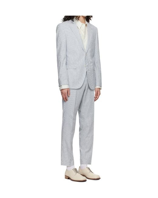 Boss Gray Boss Two-Piece Regular-Fit Suit for men