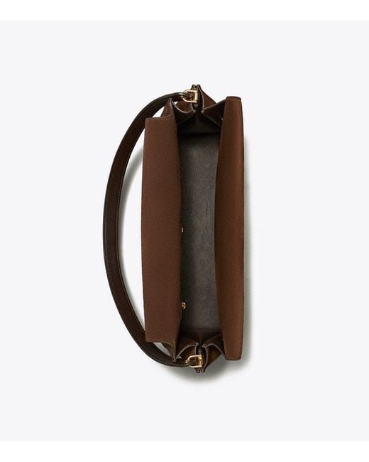 Tory Burch Brown Lee Radziwill Large Shoulder Bag