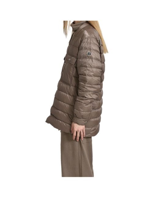 Moncler Brown Moncler Rick Owens V-Neck Padded Jacket for men