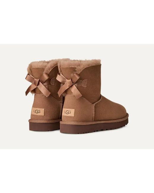 Ugg Brown Mini Bailey Bow Ii Boots