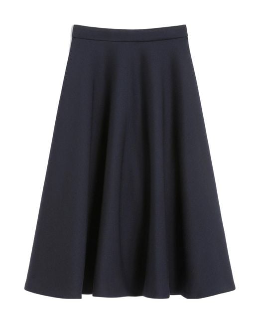 Max Mara Blue Whisky A-Line Skirt