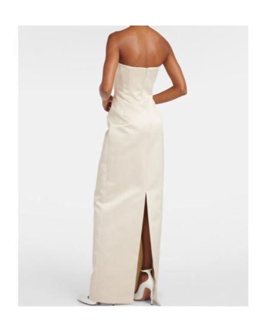 Emilia Wickstead White Strapless Gown