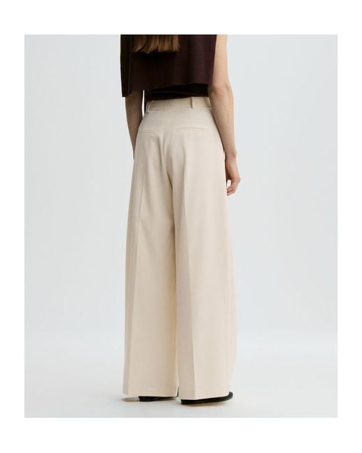 By Malene Birger Natural Wide-Leg Casual Pants