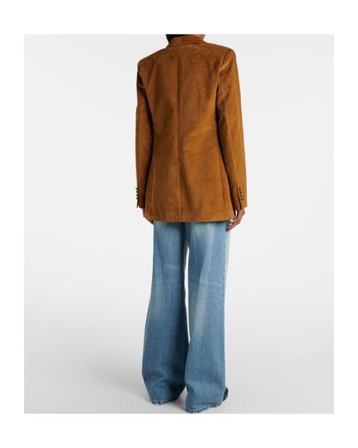 FRAME Brown Single-Breasted Blazer