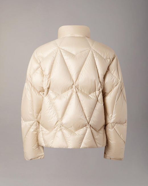 Moose Knuckles Natural Quilted Patch Down Jacket