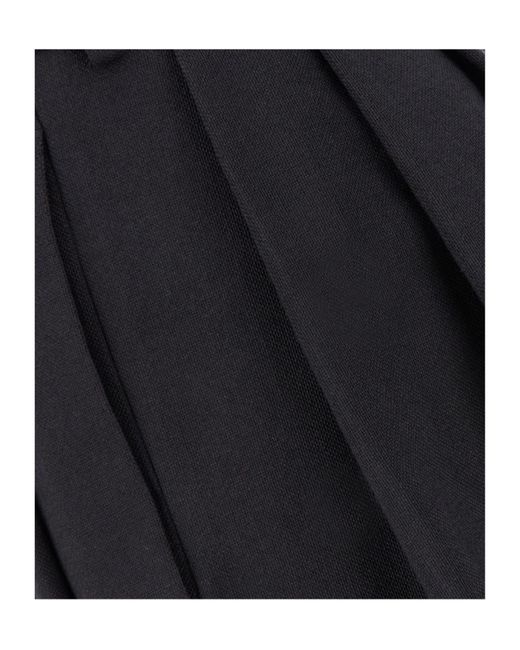 Quira Blue Pleated High-Waist Pants
