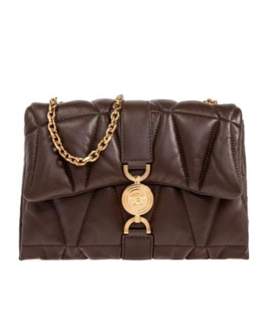 Versace Brown Medusa Chain-Linked Shoulder Bag