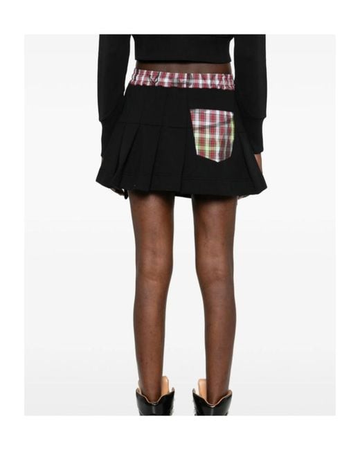 Vivienne Westwood Black Stripe-Trim Mini Skirt