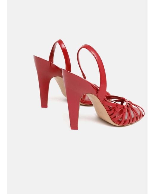 Chloé Red Chloé Estra Heeled Sandals