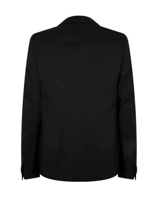 Off-White c/o Virgil Abloh Black Embroidered Wool Long Sleeve Blazer for men