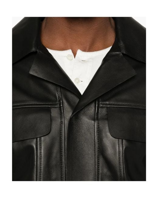 Lardini Black Pressed Stud Fastened Jacket for men