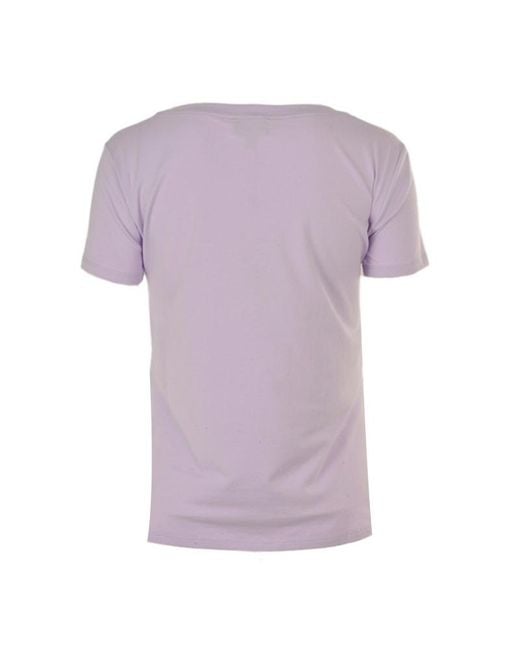 Armani Jeans Purple Round-Necked Casual T-Shirt