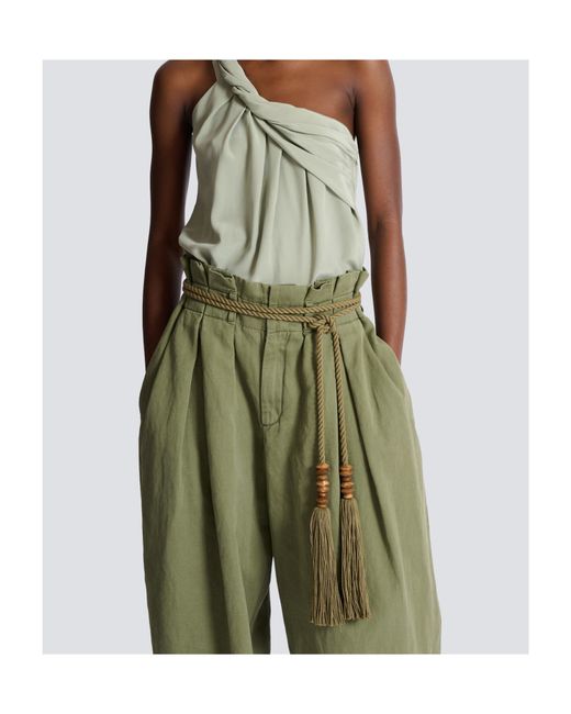 Balmain White Rope Tie Belt