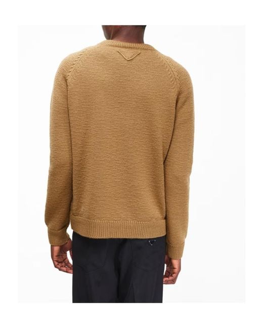 Prada Brown Logo Jumper Sn62 for men