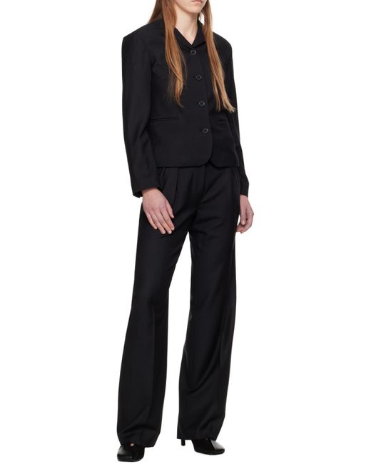 Loulou de Saison Black Sbiru Straight-Leg Pants