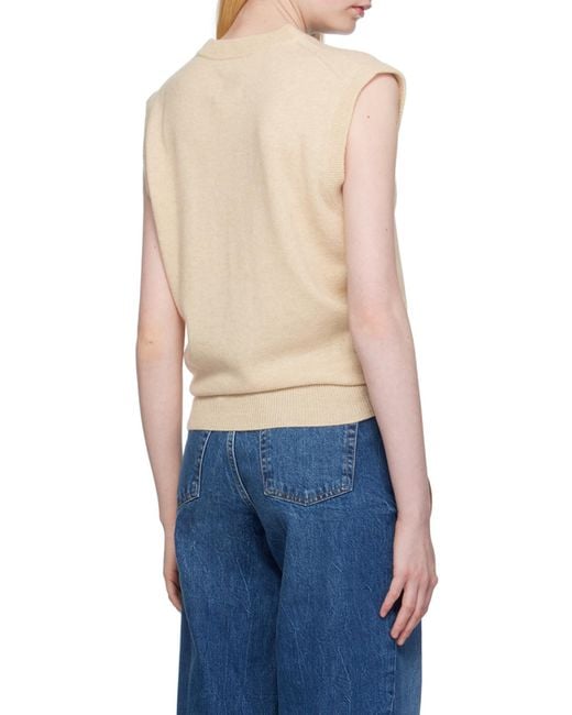 Anine Bing Natural Ronan Knit Vest