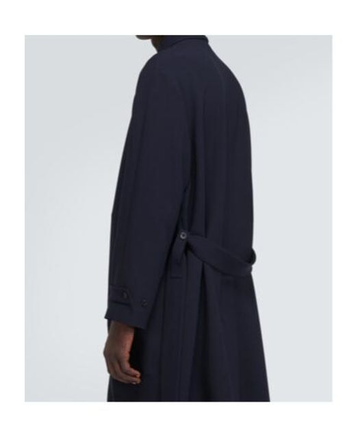 Giorgio Armani Blue Wool-Blend Coat for men