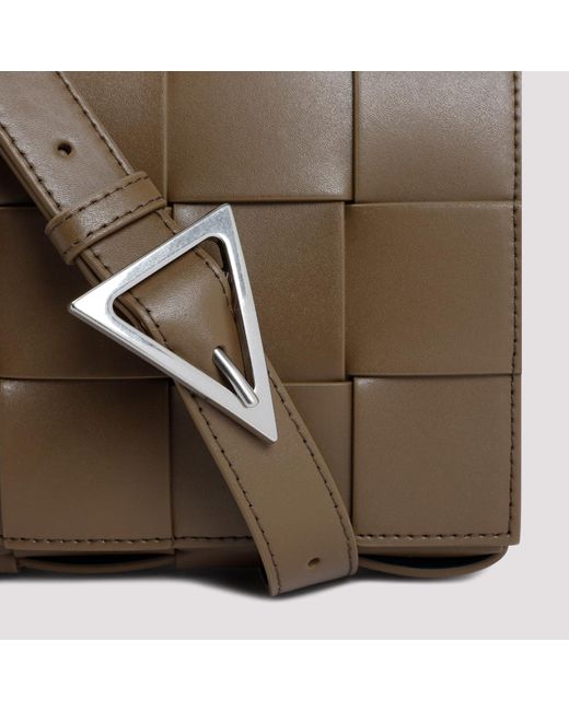 Bottega Veneta Brown Cassette Woven Medium Shoulder Bag for men