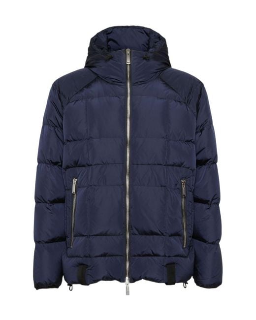DSquared² Blue Quilted Jacket for men