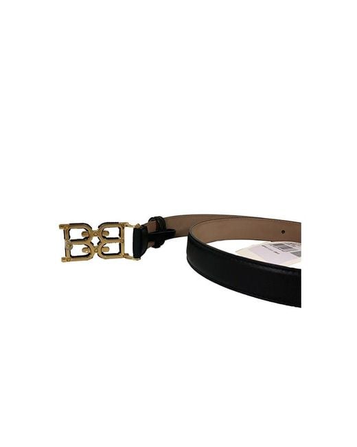 Bally White Logo Belt