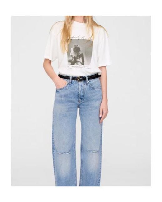 Anine Bing White Short-Sleeved T-Shirt