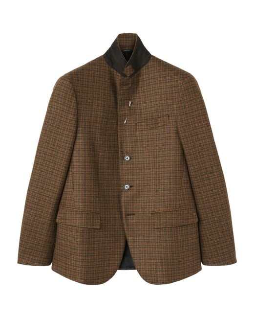 Loro Piana Brown Torino Checked Casual Jacket for men