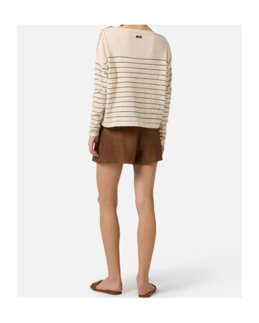 Elisabetta Franchi Brown Pleated Shorts