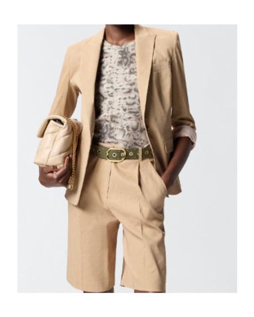 Pinko Natural Single-Breasted Jacket