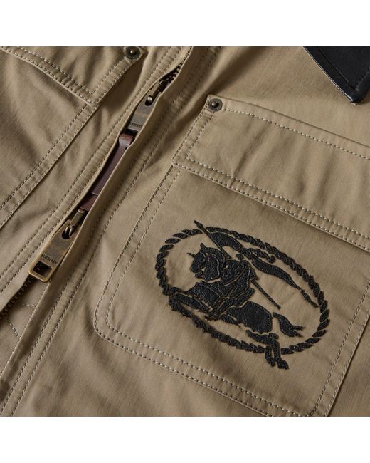Burberry Green Khaki Cotton Jacket for men