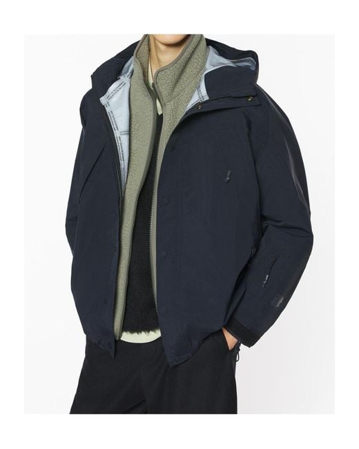 Maison Kitsuné Blue Hooded Jacket for men