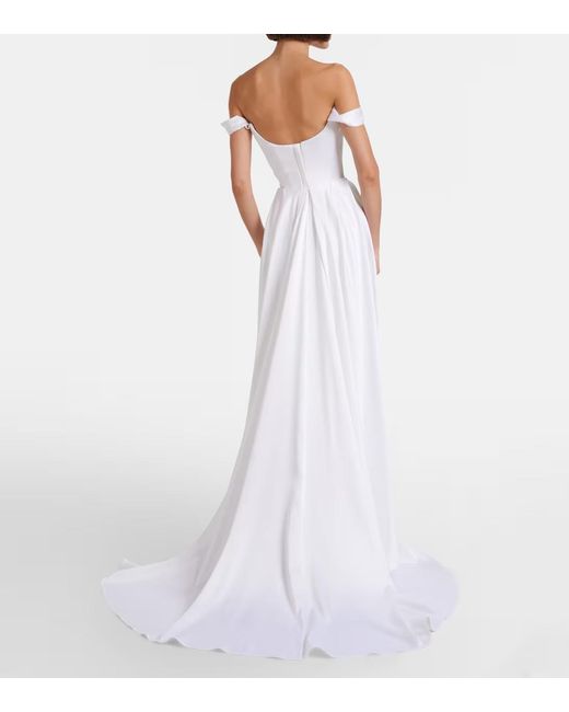 Vivienne Westwood White Bridal Nova Grace Satin Bustier Gown