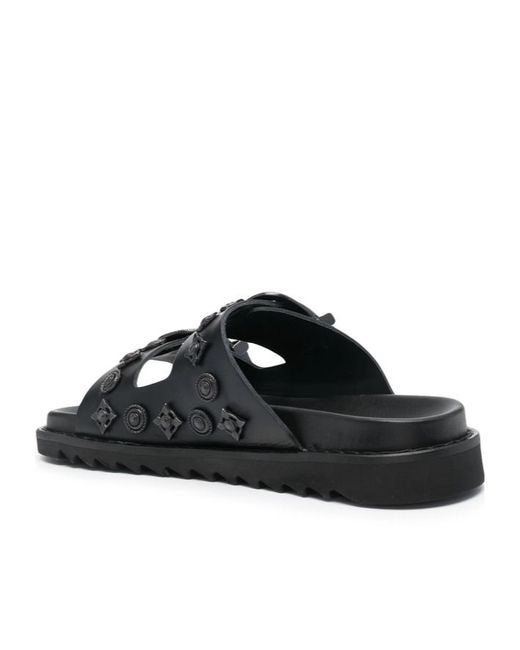 Toga Black Round Head Slippers