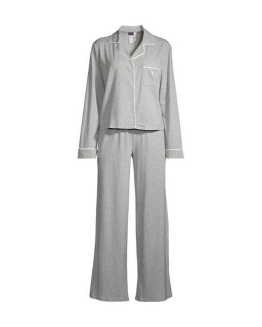 Ralph Lauren Gray Long-Sleeved Shirt And Elastic Waist Trousers Set
