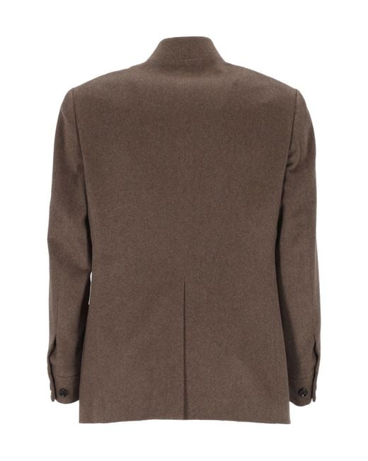 Lardini Brown Single-Breasted Casual Jacket for men