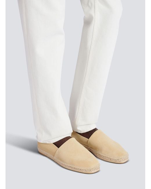 Balmain Natural Round Toe Espadrilles for men