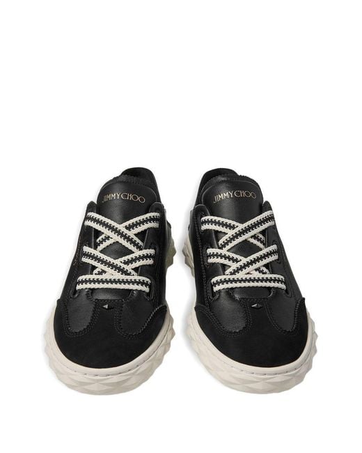 Jimmy Choo Black Diamond Flex Leather Trainers